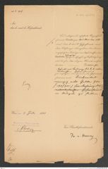 k.k. naturhistorisches Hofmuseum, Intendanzakten 1885-1896 (Hauer), Aktenzahl Z.426.a/1891, Seite 1